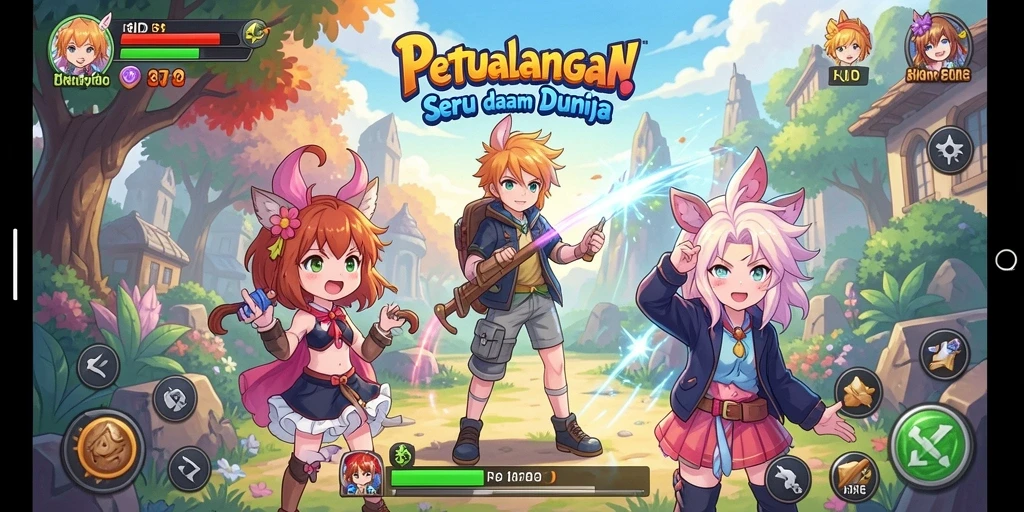 Gameplay menarik dalam pengalaman Anime yang mendebarkan.