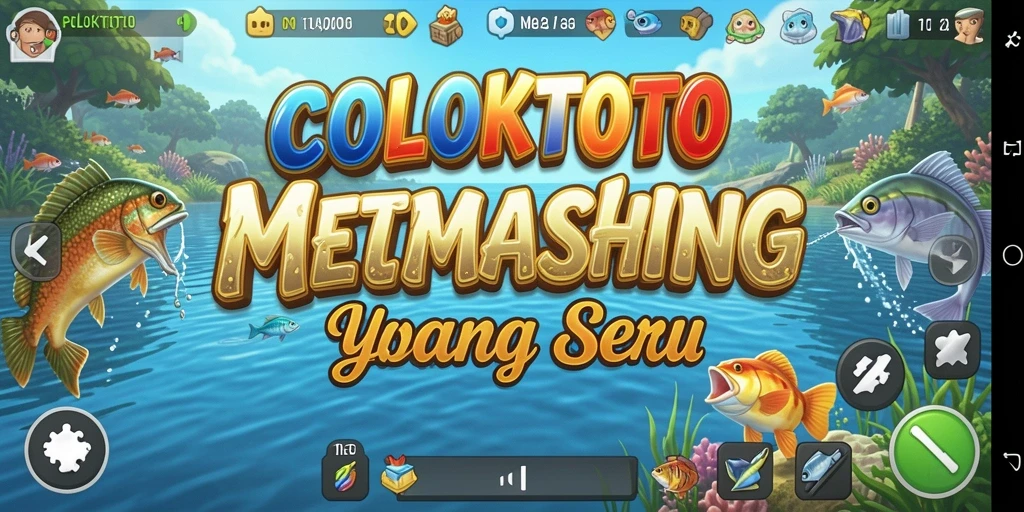 Tampilan gameplay COLOKTOTO yang menarik saat menangkap ikan.