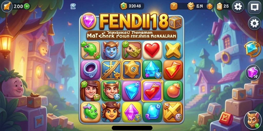 Tampilan menarik dari permainan Match-3 FENDI188 dengan grafik cerah.