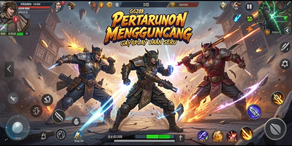 Tampilan seru dari pertarungan karakter dalam GG288.