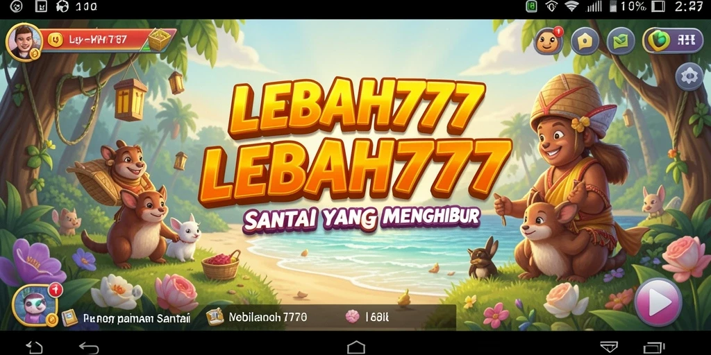 Tampilan gameplay LEBAH777 yang ceria dan santai.