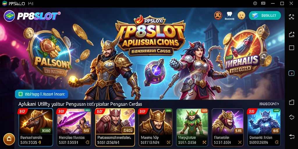 Tampilan antarmuka aplikasi PP8SLOT yang sederhana dan efektif.
