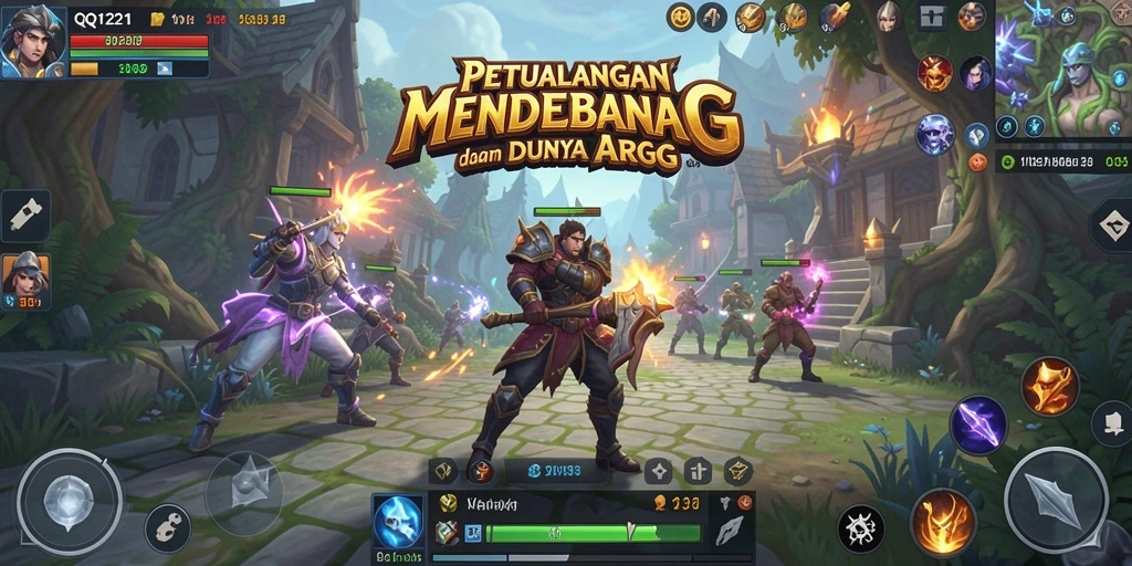 Tampilan gameplay QQ1221 yang mendebarkan dalam pertarungan ARPG.